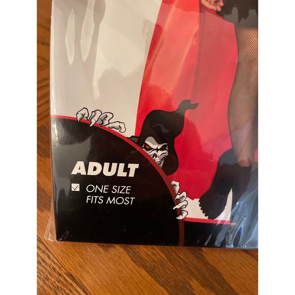 Spirit Halloween red collared cape adult one size fits most - Picture 3 of 4